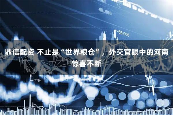 鼎信配资 不止是“世界粮仓”，外交官眼中的河南惊喜不断