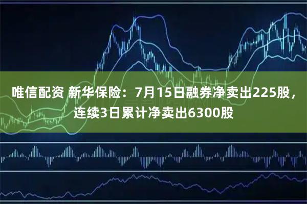 唯信配资 新华保险：7月15日融券净卖出225股，连续3日累计净卖出6300股